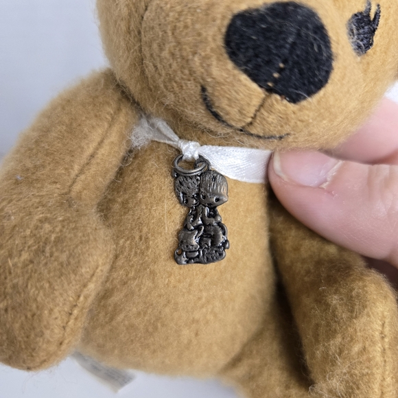 Precious Moments 1999 Teddy Bear Ribbon Charm Ashton Drake Plush Vintage - Picture 3 of 5
